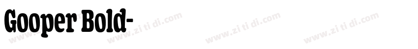 Gooper Bold字体转换